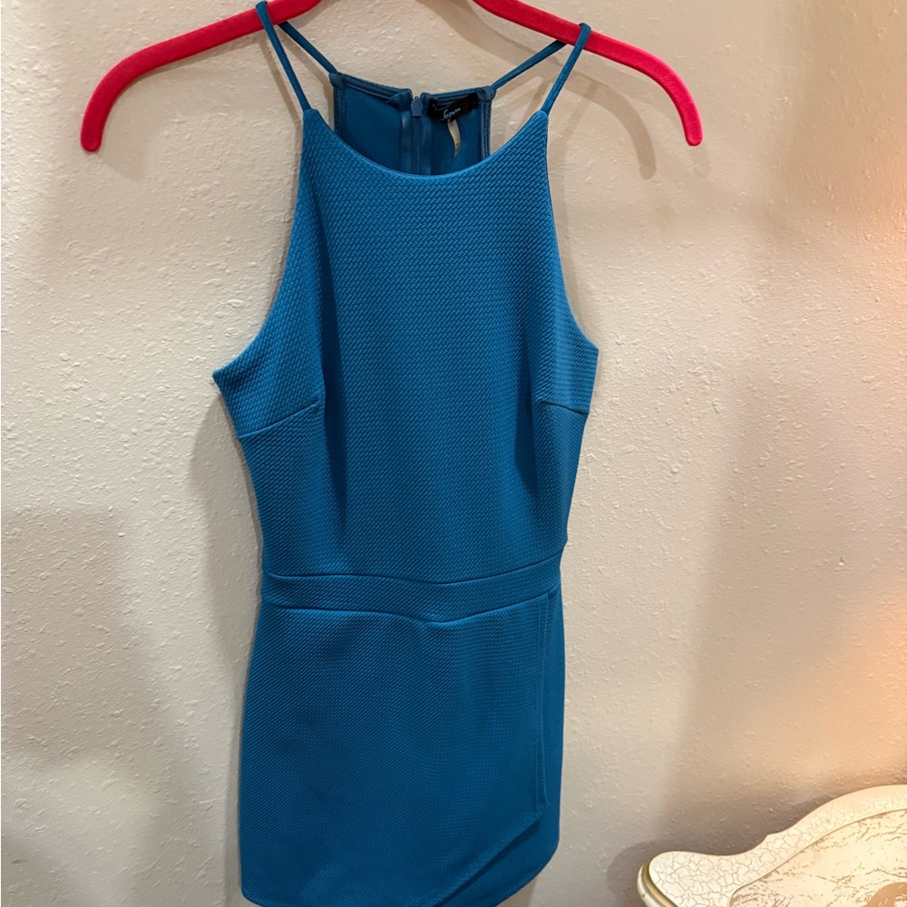 Chic Blue Sleeveless Jumpsuit